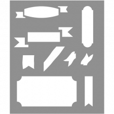Pochoir BuJo bannières