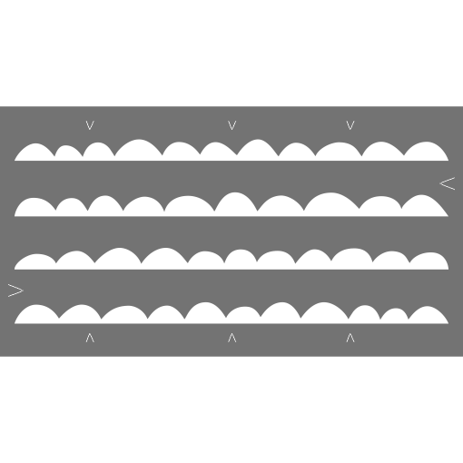 Pochoir papier cadeau vagues